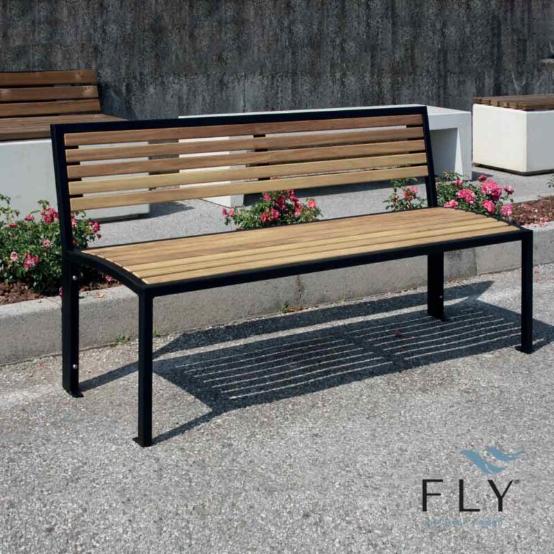 Carmen bench with backrest