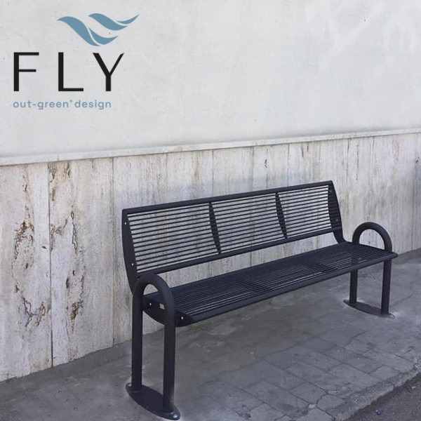 Pireo bench with backrest - Image 3