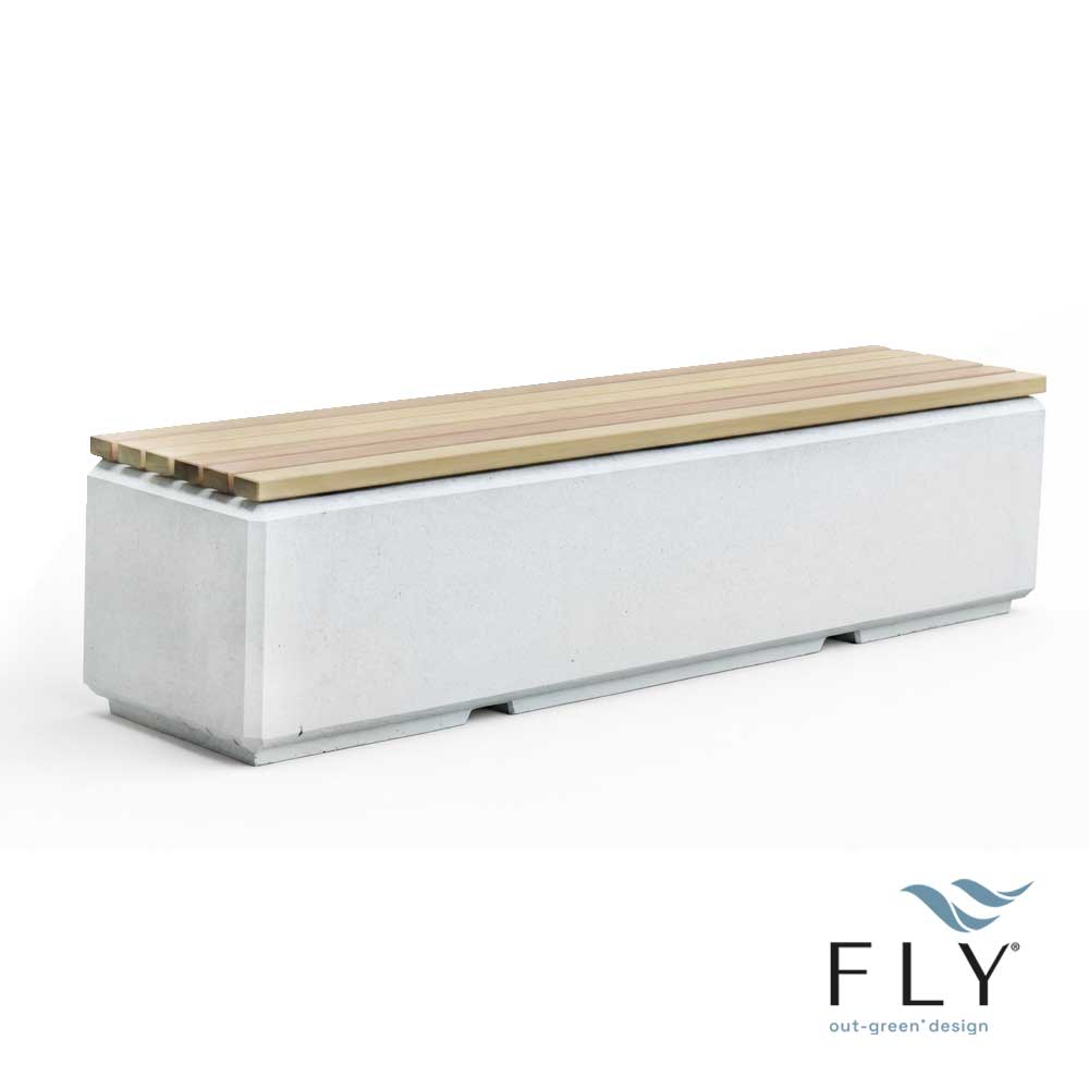 Lithos Legno A bench without backrest