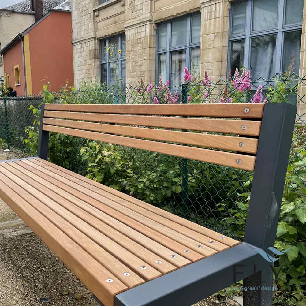Bonn bench with backrest