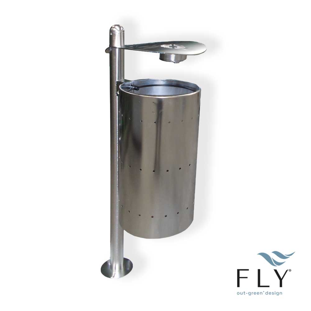 Albenga litter bin stainless steel