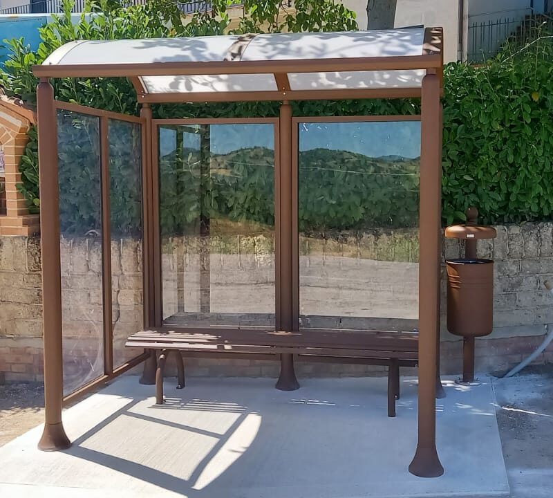 Pensilina Transit Bus per attesa autobus - 2 moduli