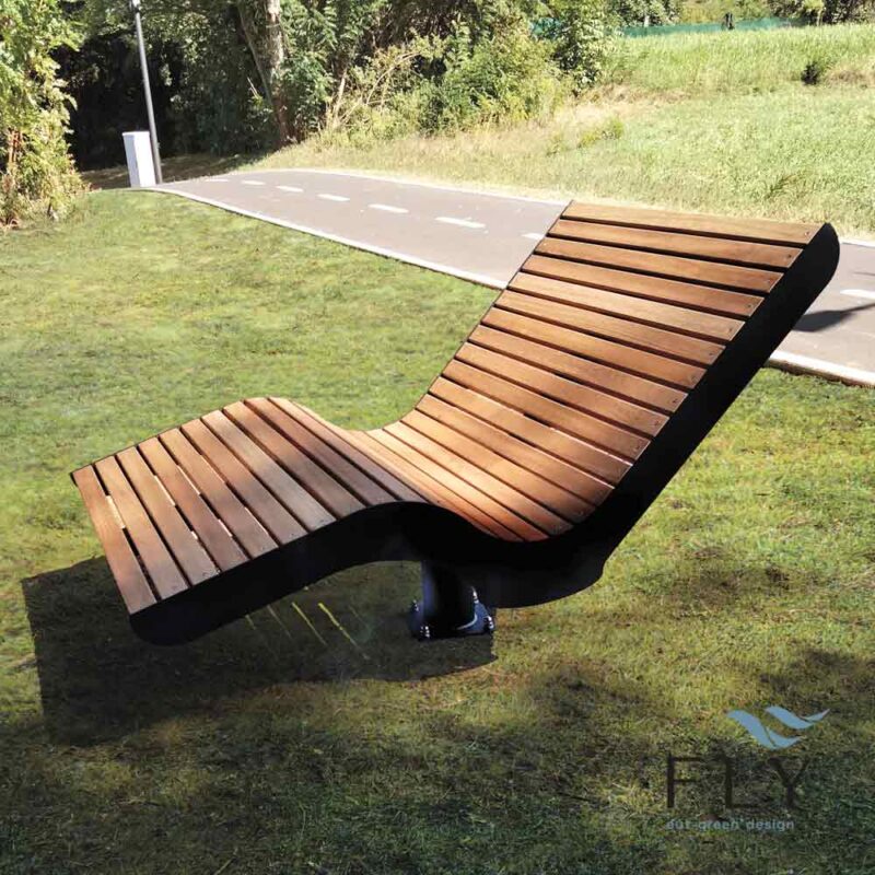 Twist rotating sunbed L.1200 mm